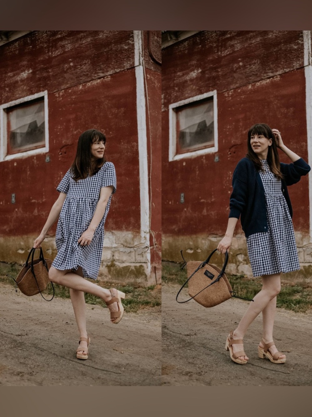 Tradlands Nico Dress Gingham Black White Cotton Short Sleeve Midi XS‎ Sold Out